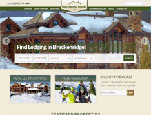 Tablet Screenshot of breckenridgelodging.com